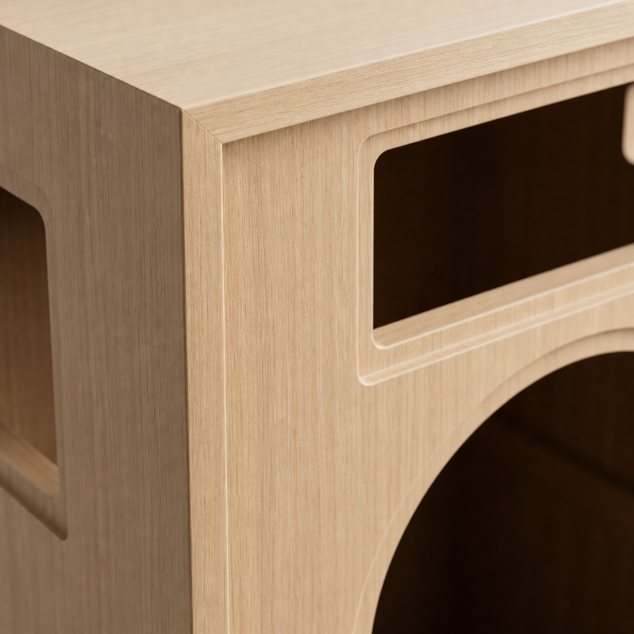 Machined opening and edge